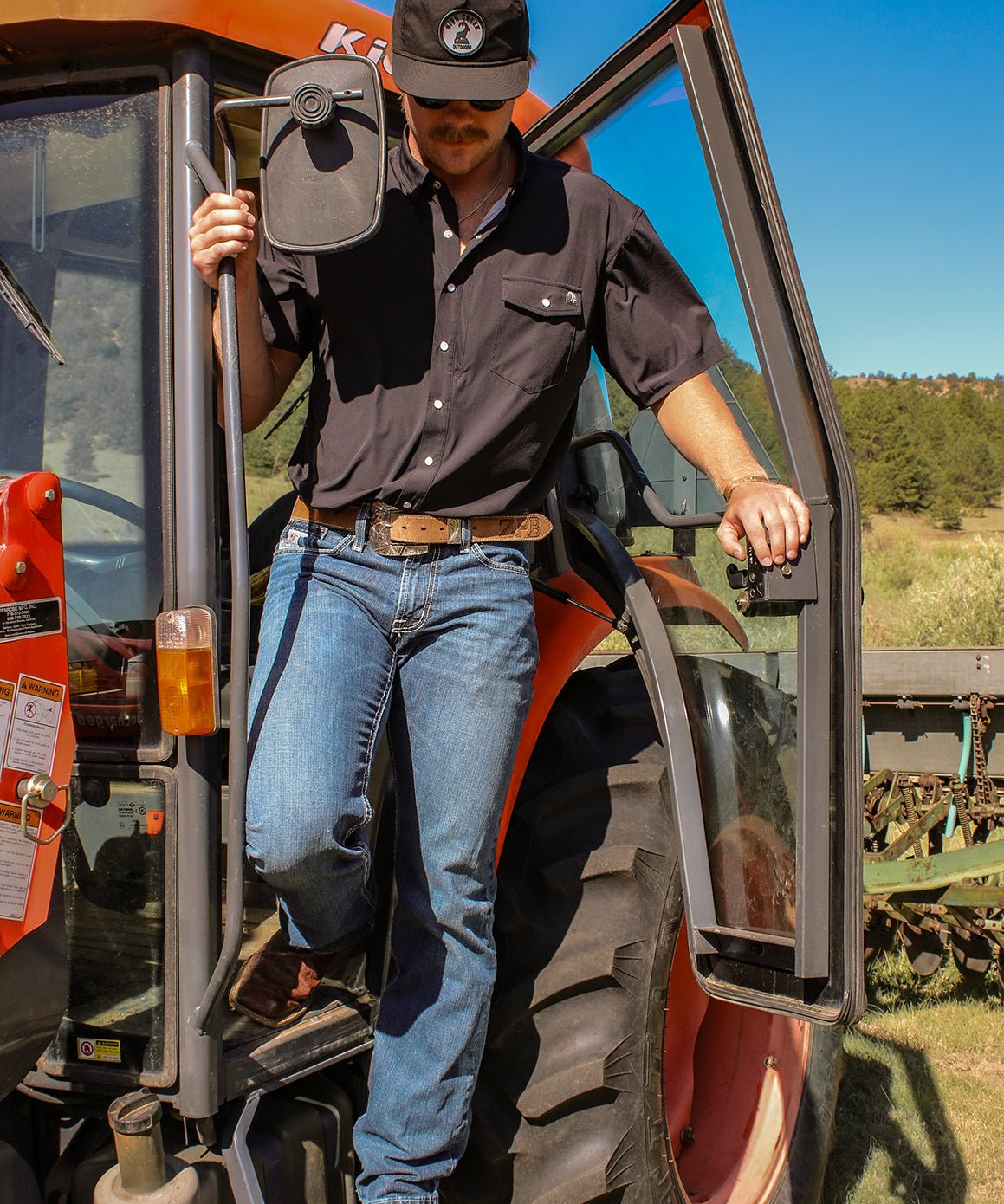 4 Mile Creek Pearl Snap Button - Up Black - High Creek