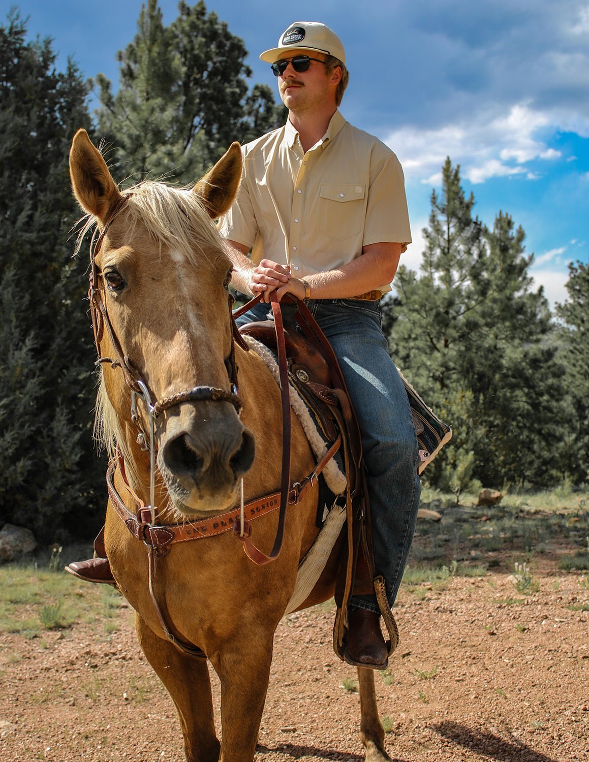 4 Mile Creek Pearl Snap Button - Up Bone - High Creek