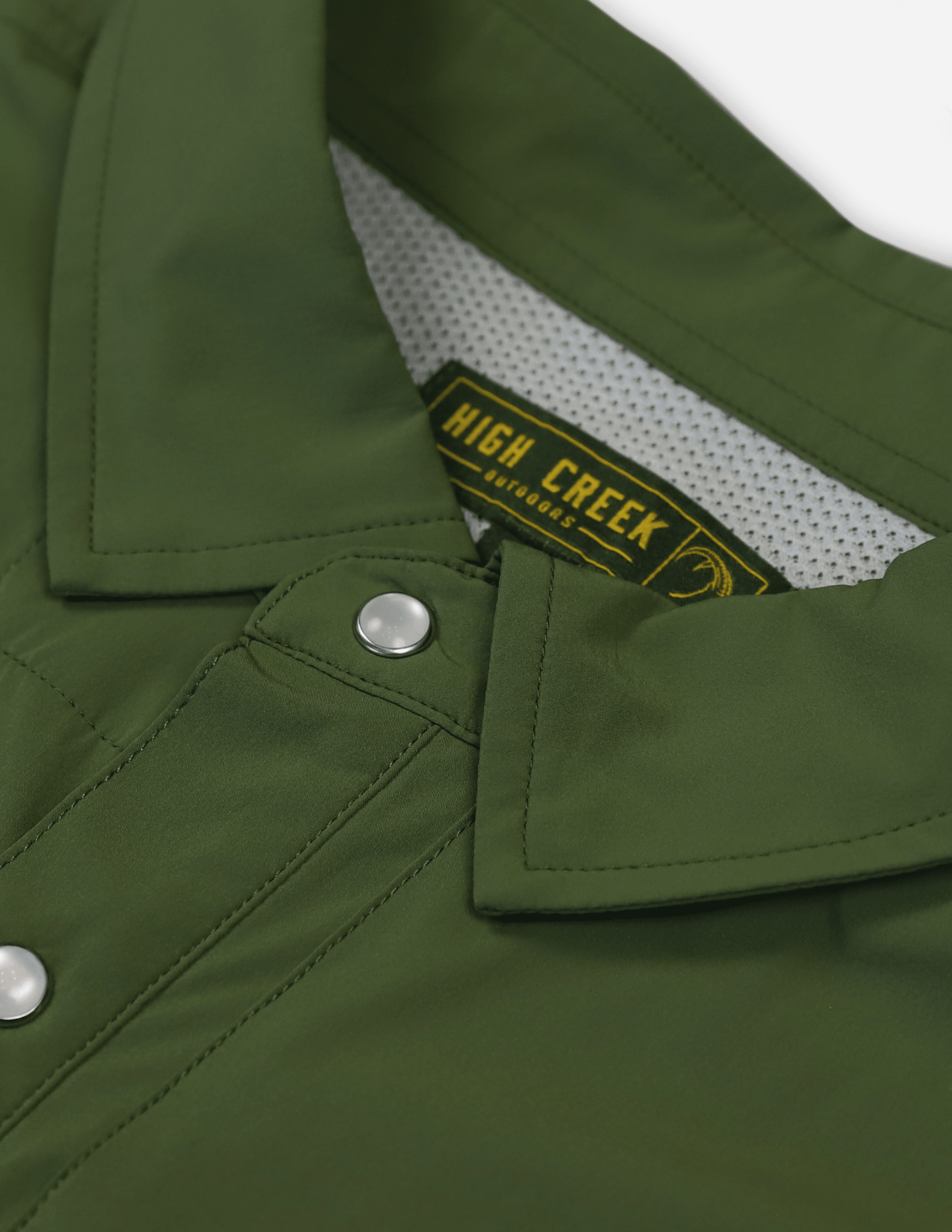 4 Mile Creek Pearl Snap Button - Up Green - High Creek