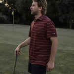 Apex Stripe Polo Maroon - High Creek
