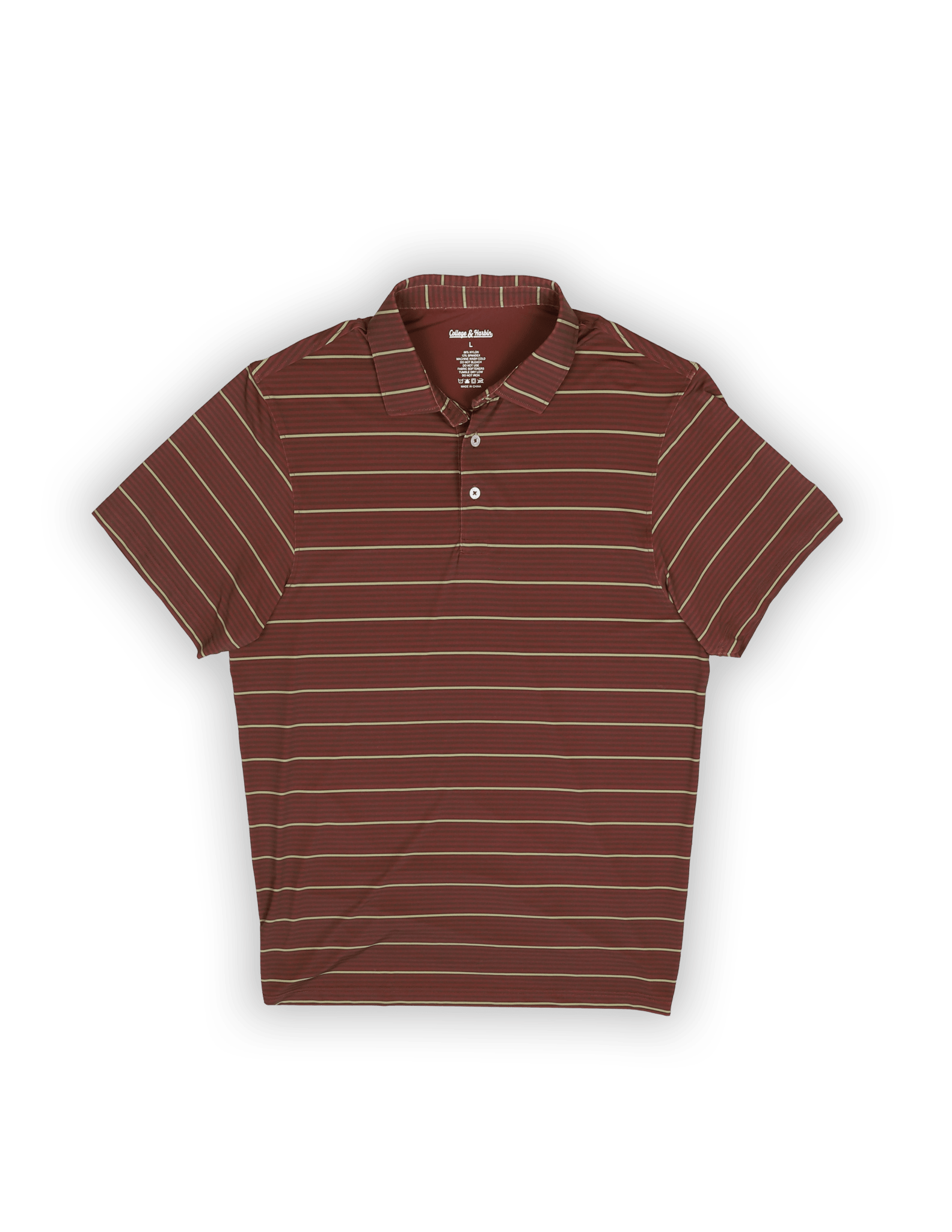 Apex Stripe Polo Maroon - High Creek