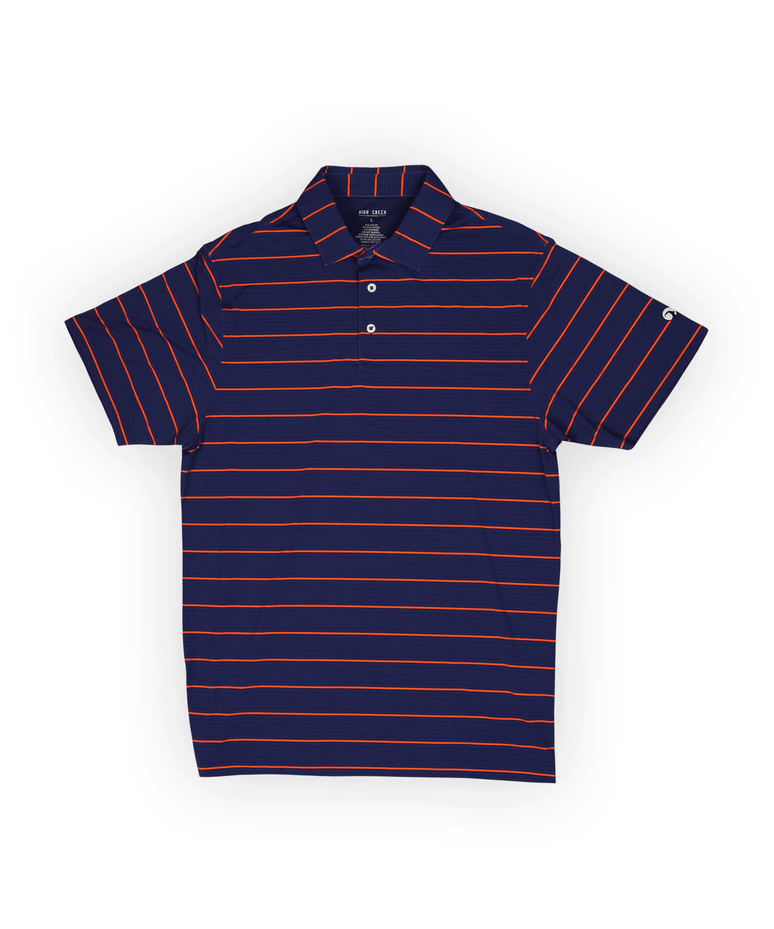 Apex Stripe Polo Navy - High Creek
