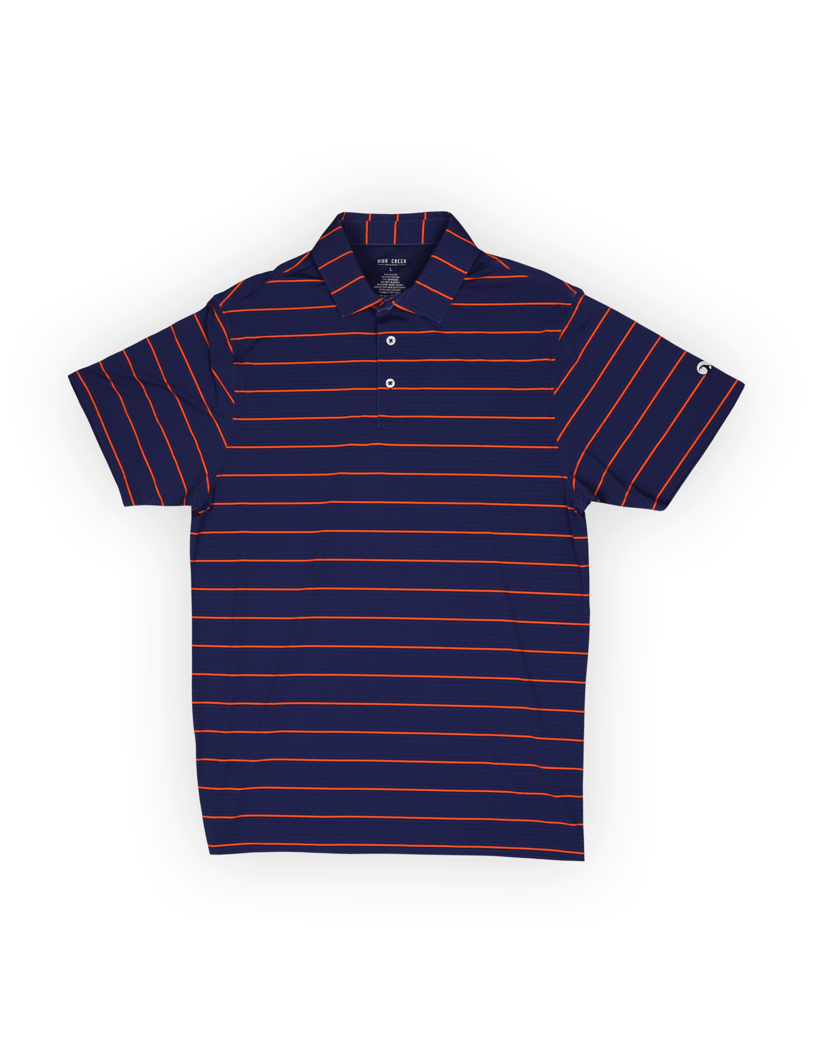 Apex Stripe Polo Navy - High Creek