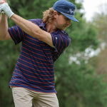 Apex Stripe Polo Navy - High Creek