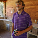 Apex Stripe Polo Purple - High Creek