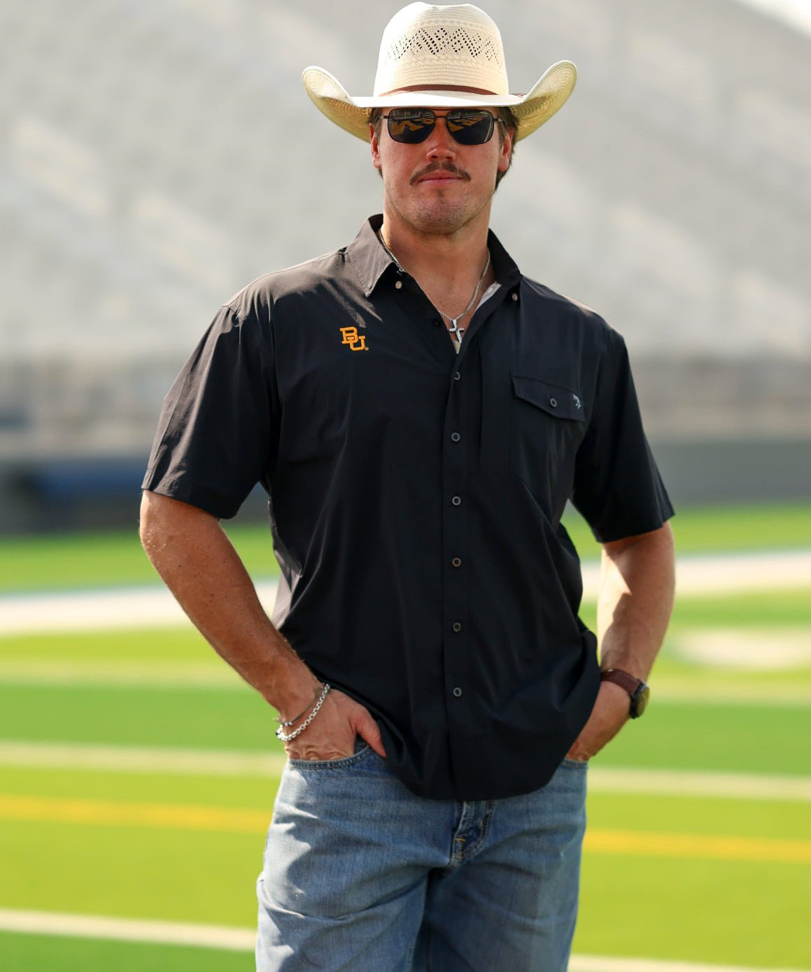 Baylor University Black Fishing Shirt - High Creek