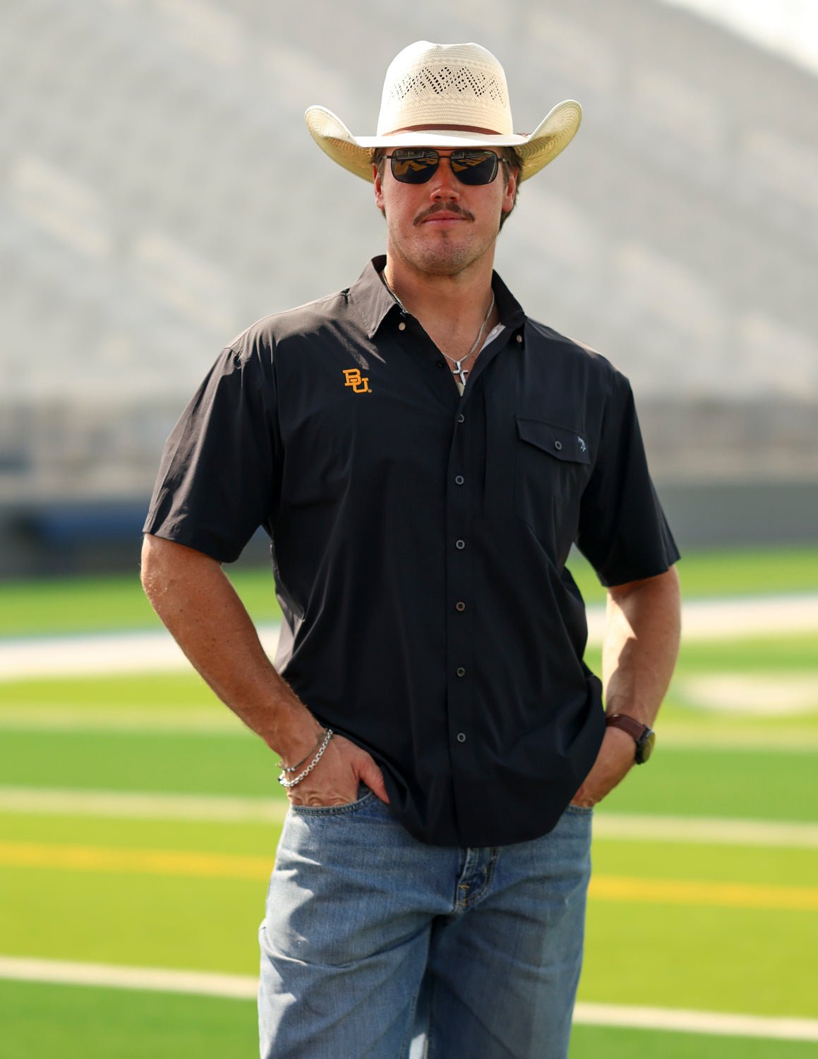 Baylor University Black Fishing Shirt - High Creek
