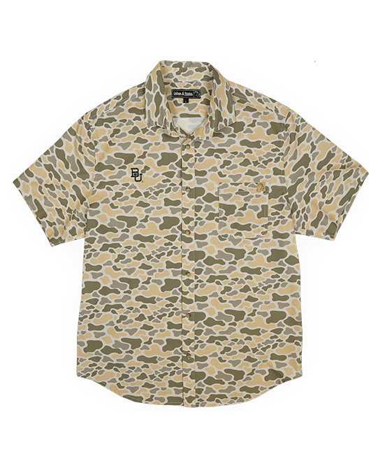 Baylor University Burk Short Sleeve Button Up - High Creek