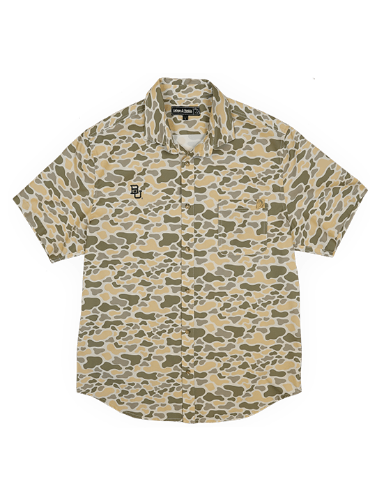 Baylor University Burk Short Sleeve Button Up - High Creek