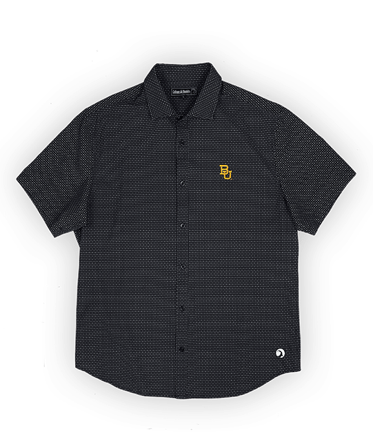 Baylor University Burk Short Sleeve Button Up Black - High Creek
