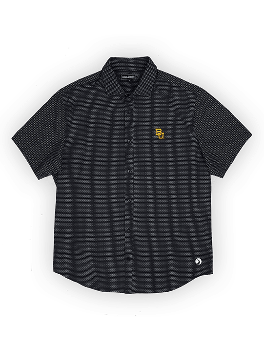 Baylor University Burk Short Sleeve Button Up Black - High Creek