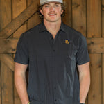 Baylor University Burk Short Sleeve Button Up Black - High Creek