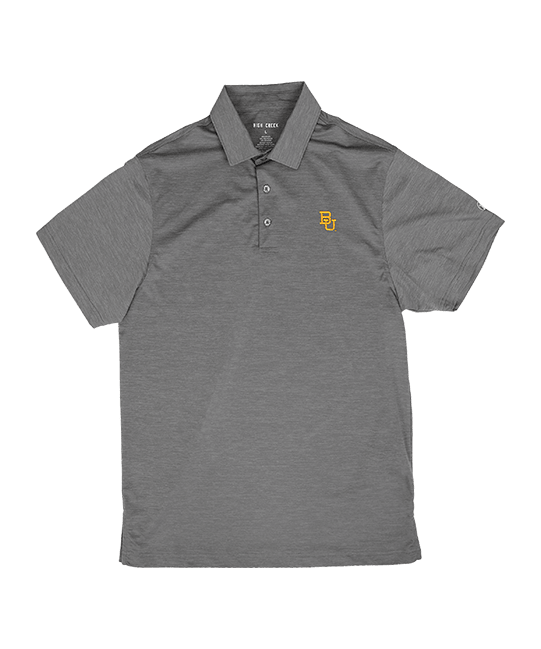 Baylor University Clayton Heather Charcoal Polo - High Creek