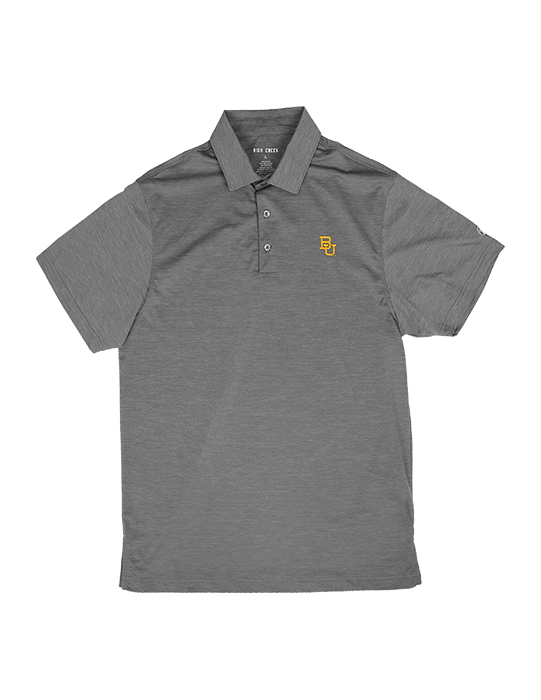 Baylor University Clayton Heather Charcoal Polo - High Creek