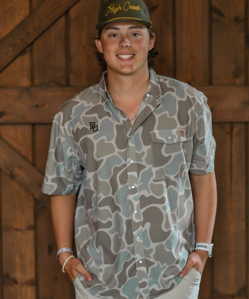 Baylor University Cole Camo Button Up - High Creek