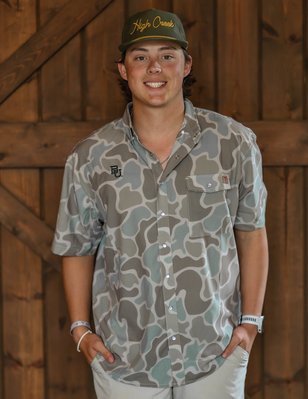Baylor University Cole Camo Button Up - High Creek