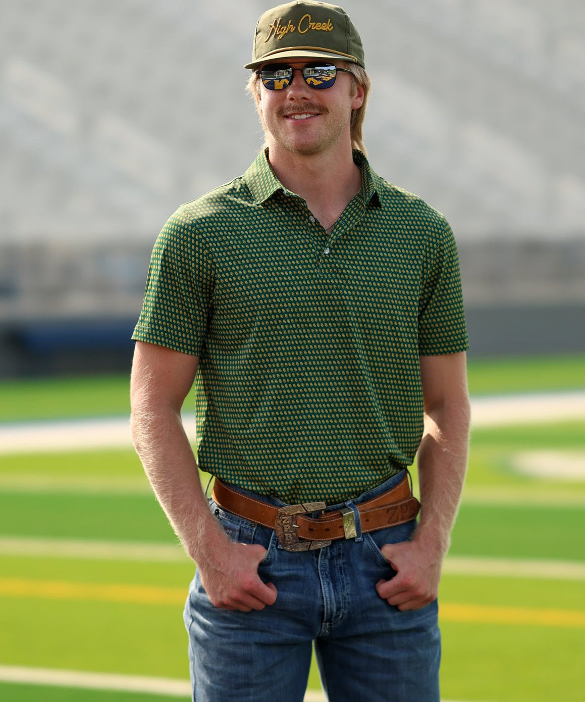 Baylor University Interlocking BU Polo - High Creek