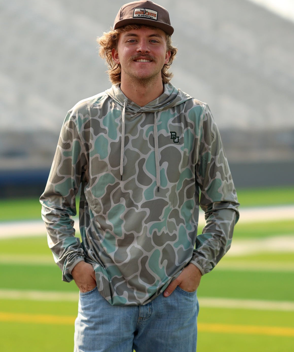 Baylor University Long Hollow Performance Hoodie - High Creek