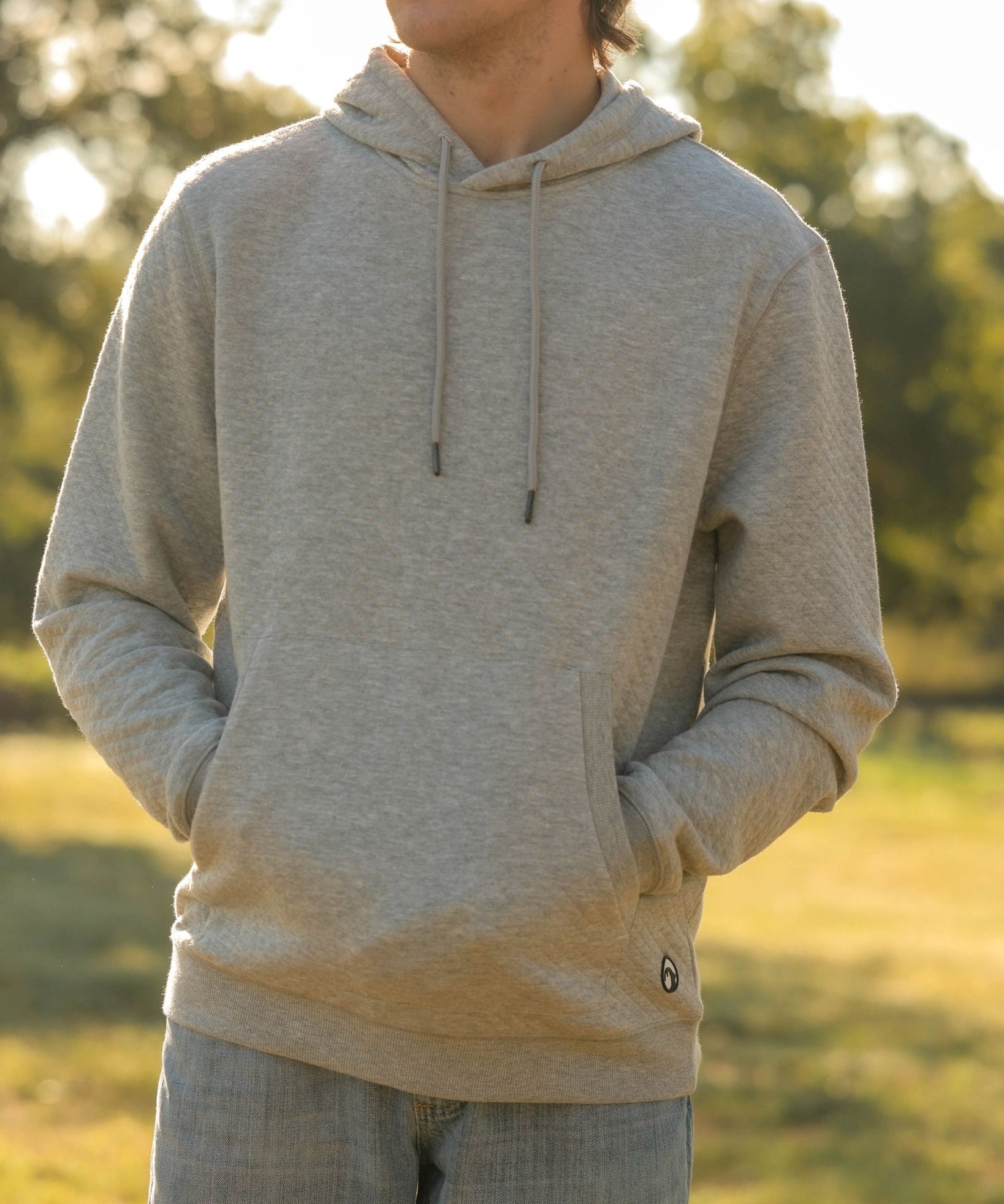 Bristow Quilted Hoodie Grey - High Creek