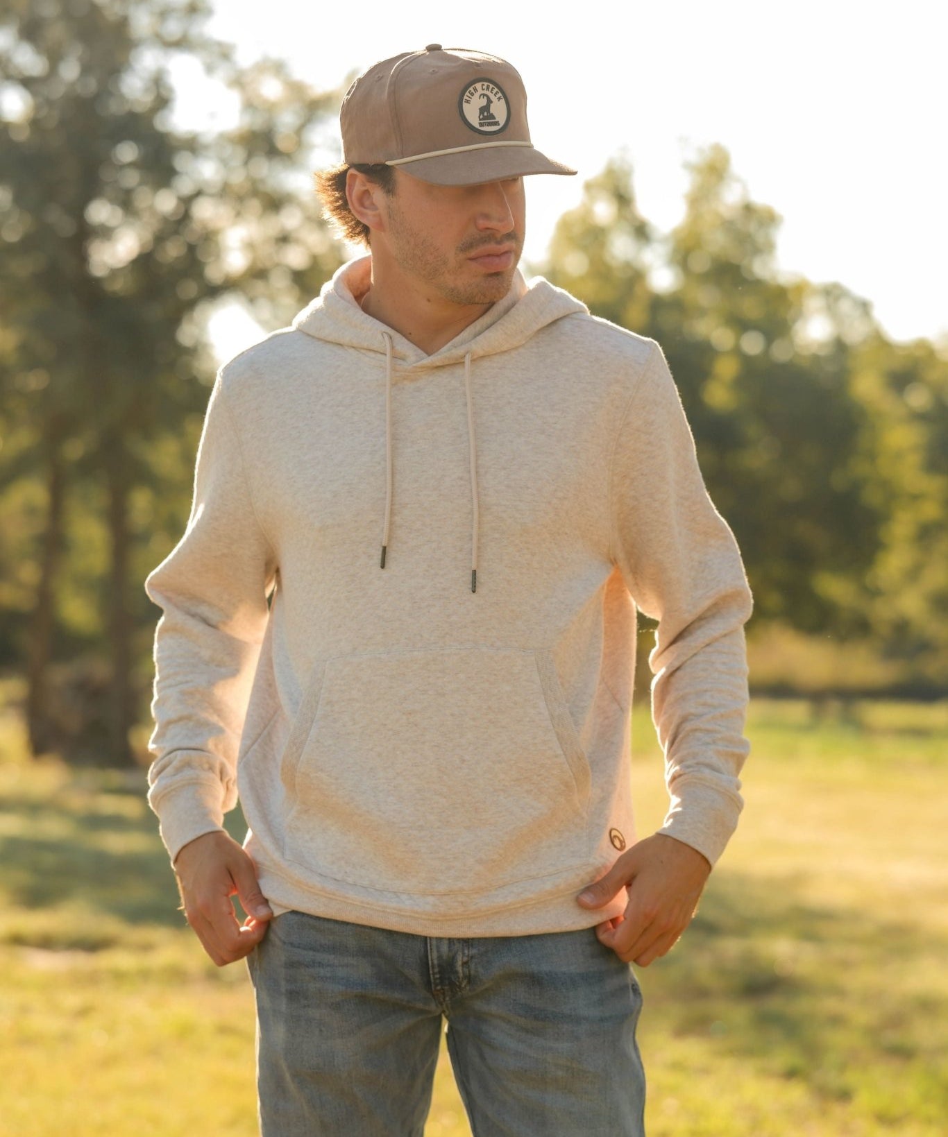 Bristow Quilted Hoodie Oatmeal - High Creek