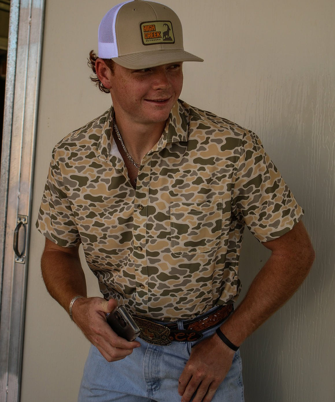Cadmium Ibex Patch Mesh Back Hat Khaki - High Creek