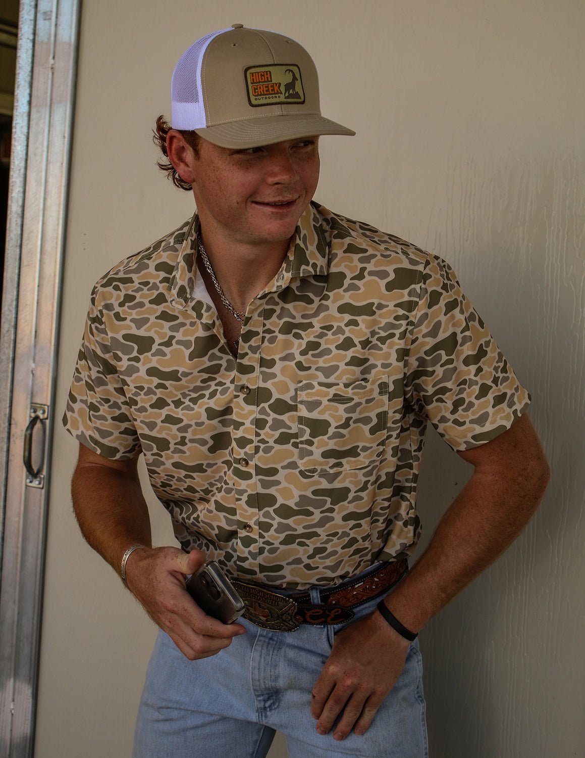 Cadmium Ibex Patch Mesh Back Hat Khaki - High Creek
