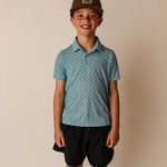 COMING SOON: Bluebonnet Overload Youth Printed Polo - High Creek