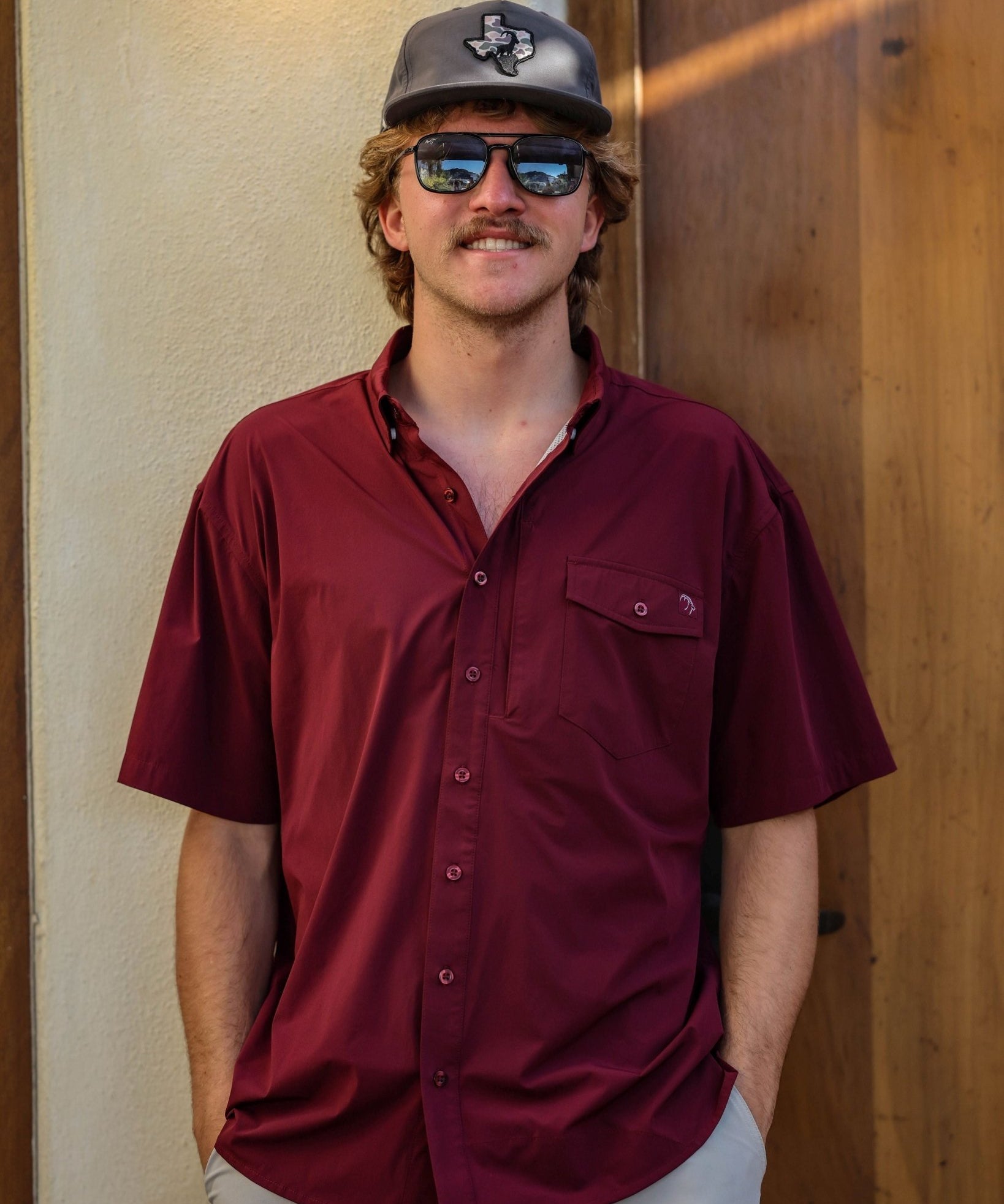 COMING SOON: High Creek Fishing Shirt Maroon - High Creek