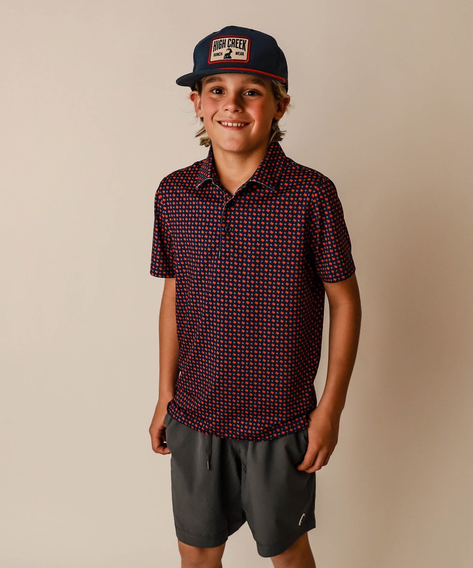 COMING SOON: The Alamo Youth Printed Polo - High Creek