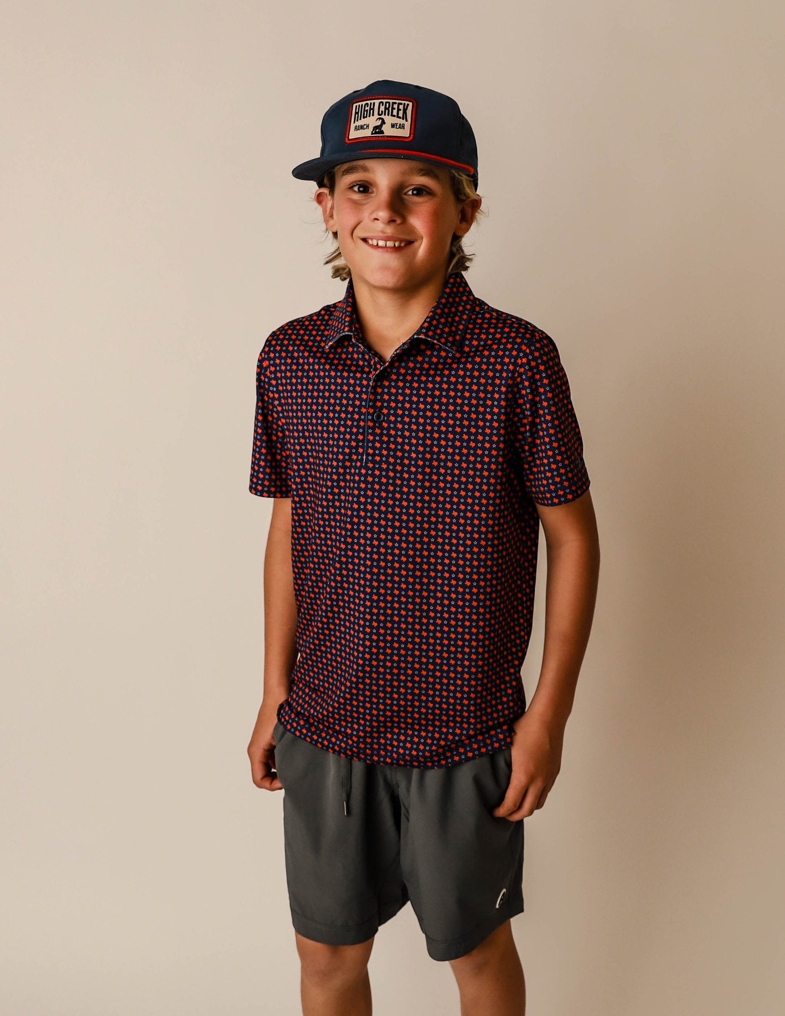 COMING SOON: The Alamo Youth Printed Polo - High Creek