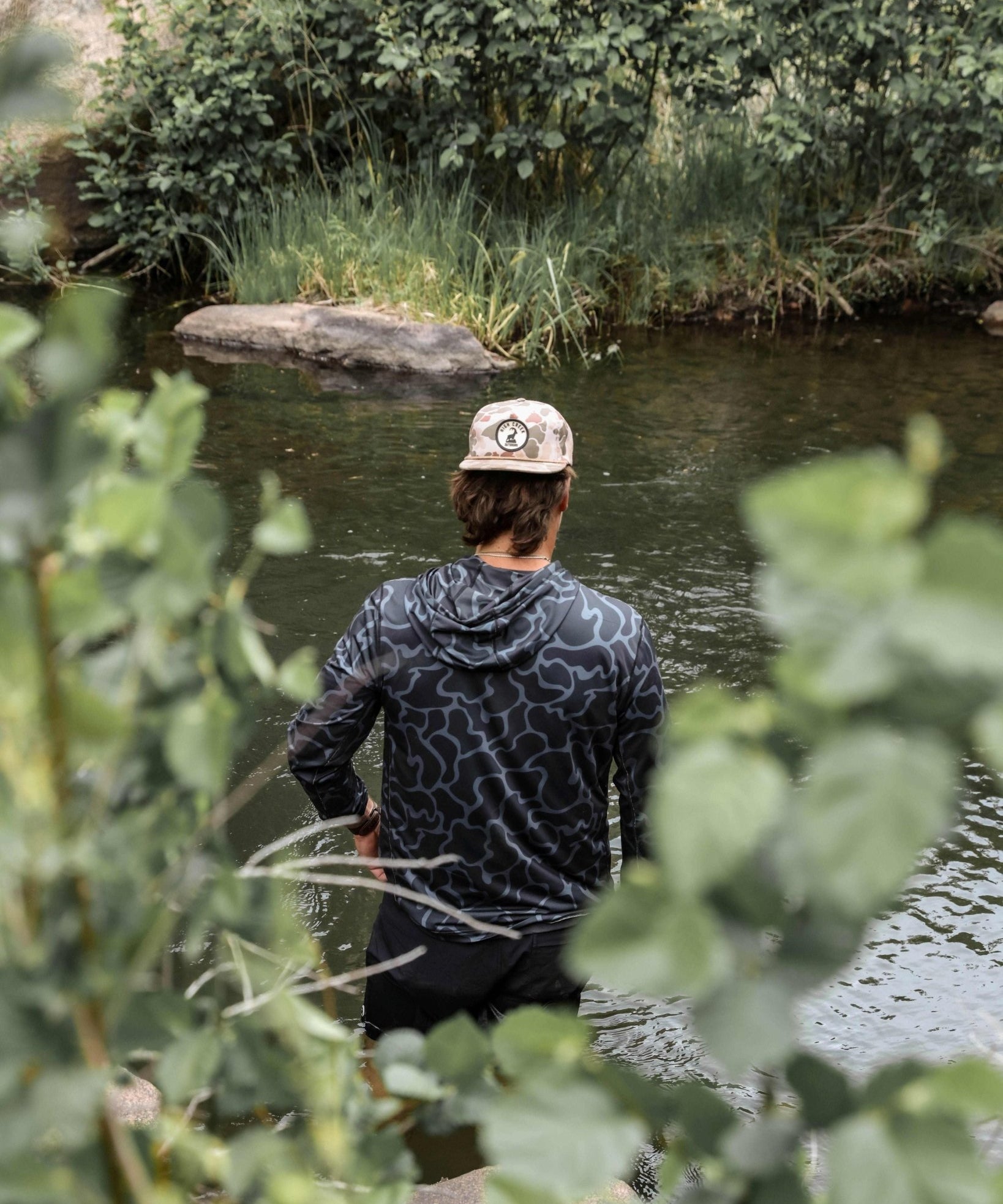 COMING SOON: The Long Hollow Performance Hoodie Black Camo - High Creek