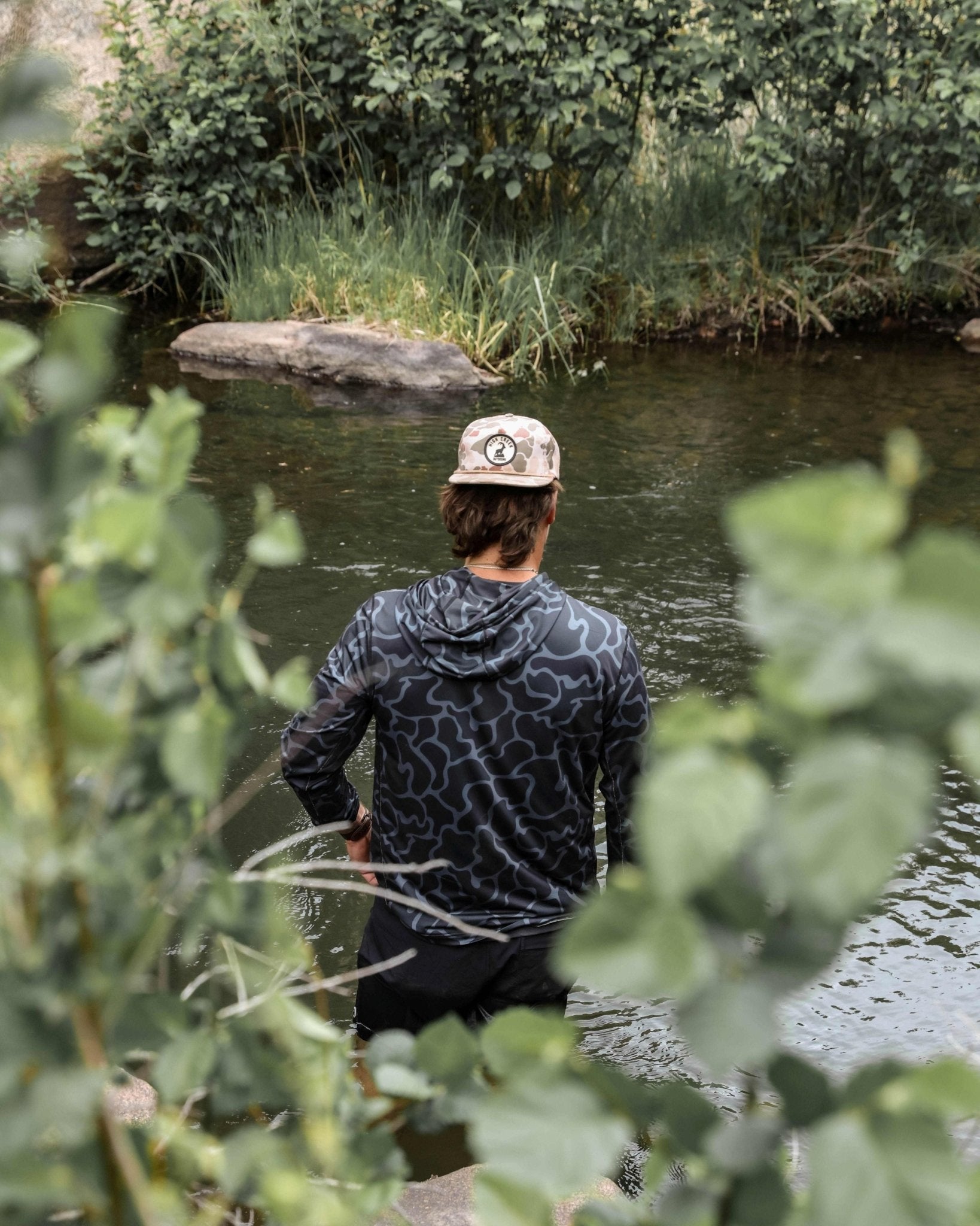 COMING SOON: The Long Hollow Performance Hoodie Black Camo - High Creek