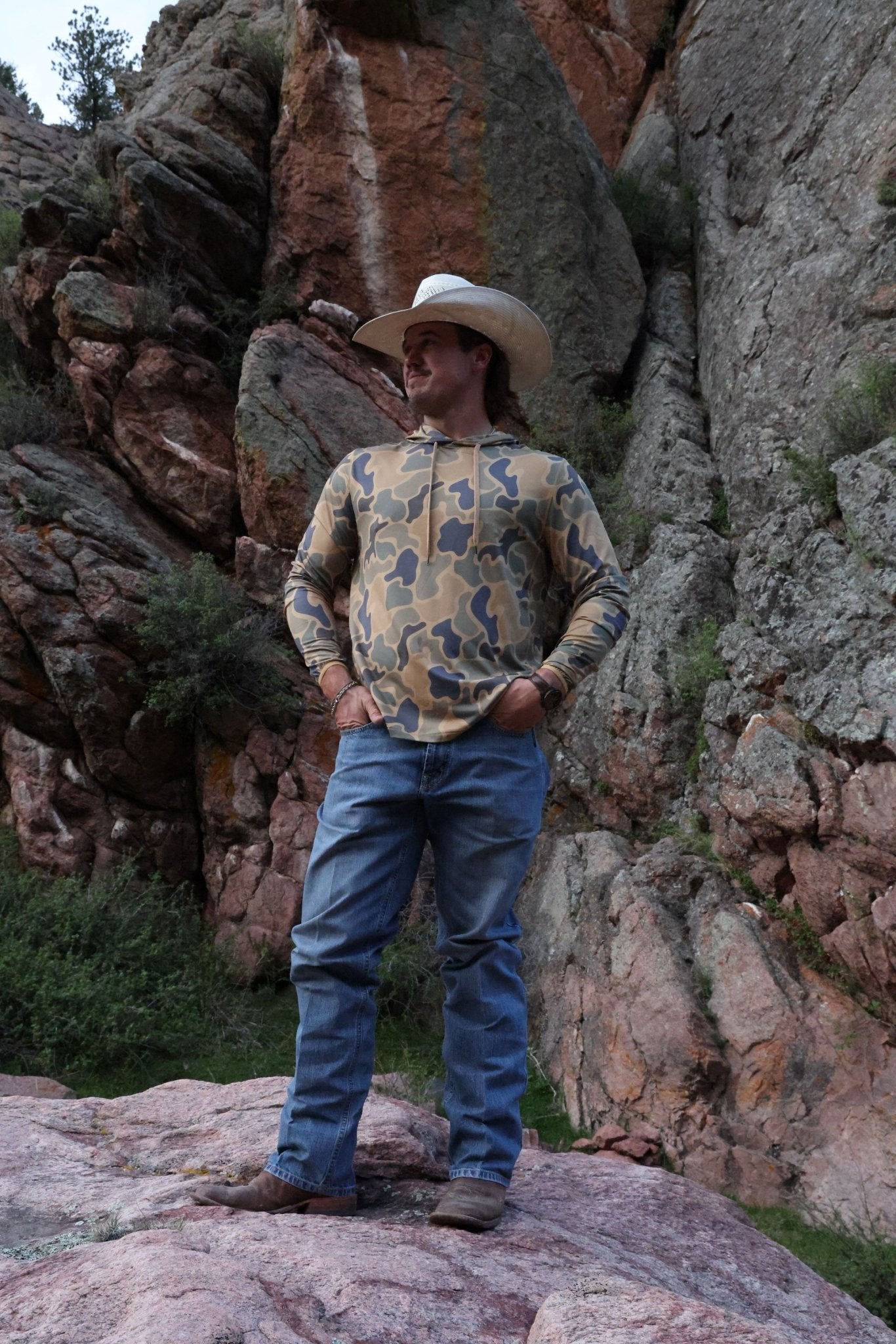 COMING SOON: The Long Hollow Performance Hoodie Rough Creek Camo - High Creek