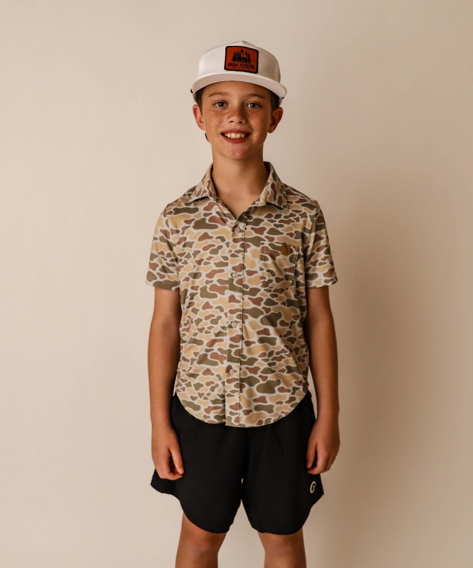 COMING SOON: The Youth Burk Short Sleeve Button Up Cripple Creek Camo - High Creek