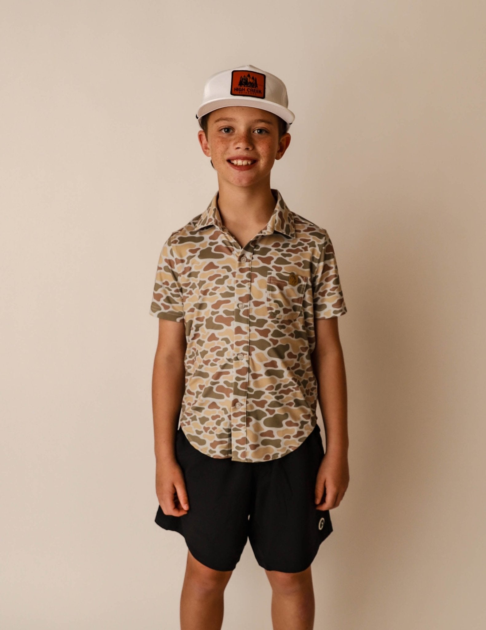 COMING SOON: The Youth Burk Short Sleeve Button Up Cripple Creek Camo - High Creek