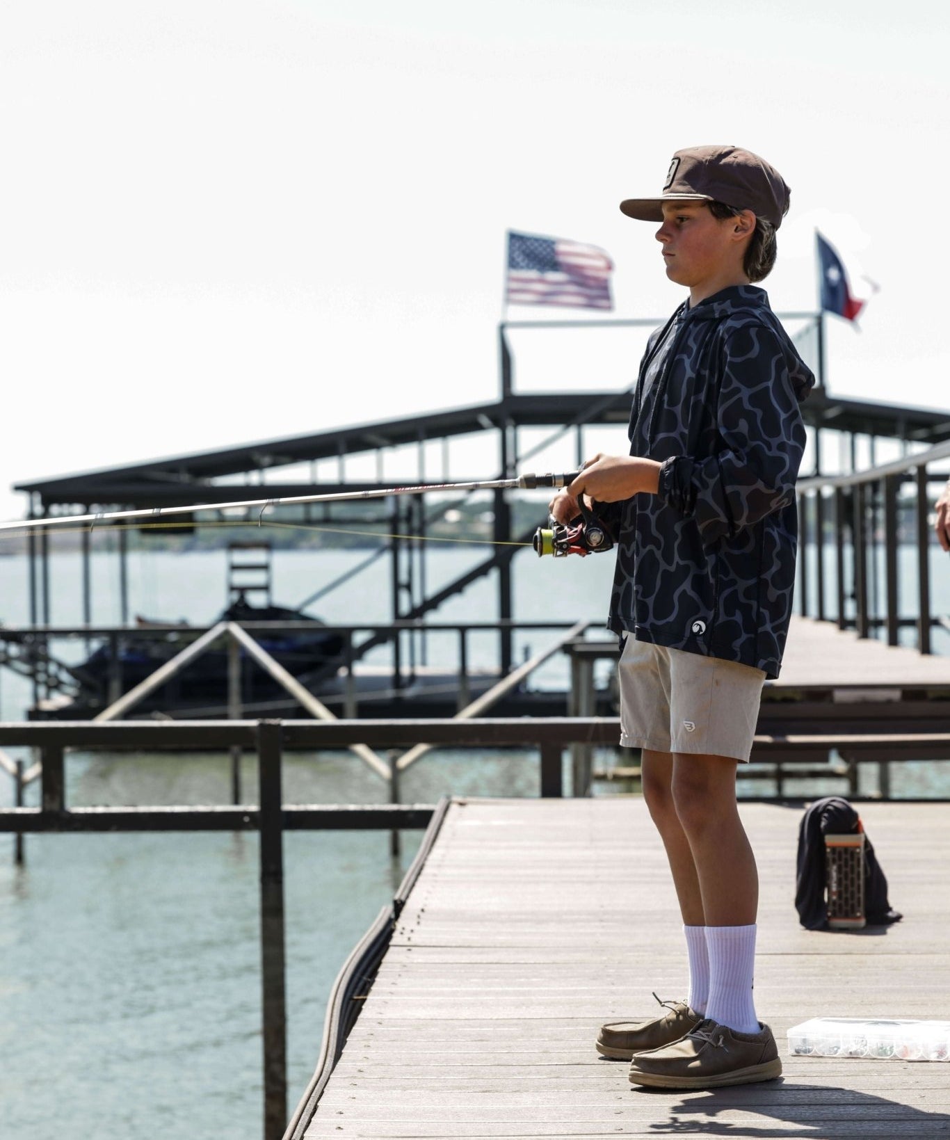 COMING SOON: The Youth Long Hollow Performance Hoodie Black Camo - High Creek