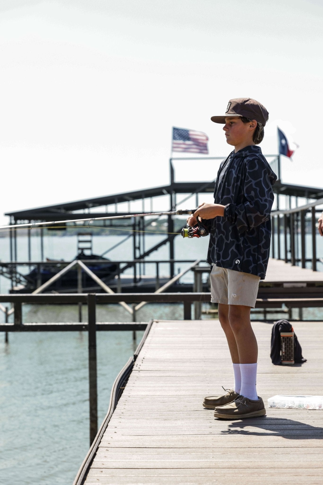 COMING SOON: The Youth Long Hollow Performance Hoodie Black Camo - High Creek
