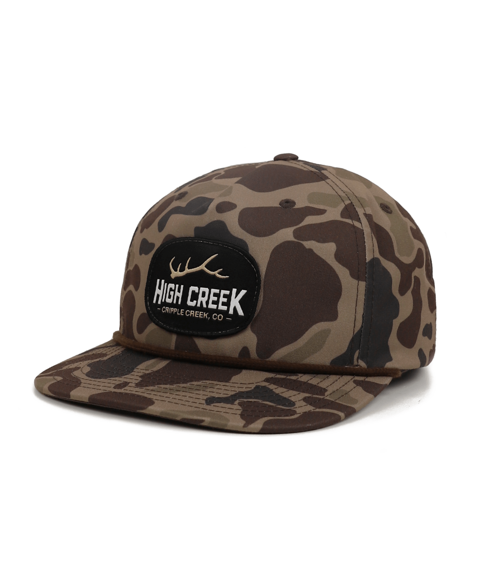 Cripple Creek Oval Patch Camo Hat Bark Duck Camo - High Creek