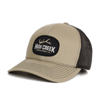 Cripple Creek Oval Patch Mesh Back Hat Brown - High Creek