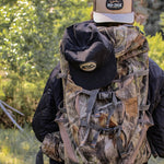 Cripple Creek Oval Patch Mesh Back Hat Brown - High Creek
