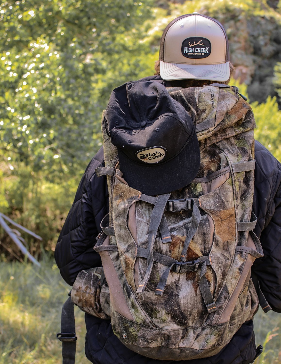 Cripple Creek Oval Patch Mesh Back Hat Brown - High Creek