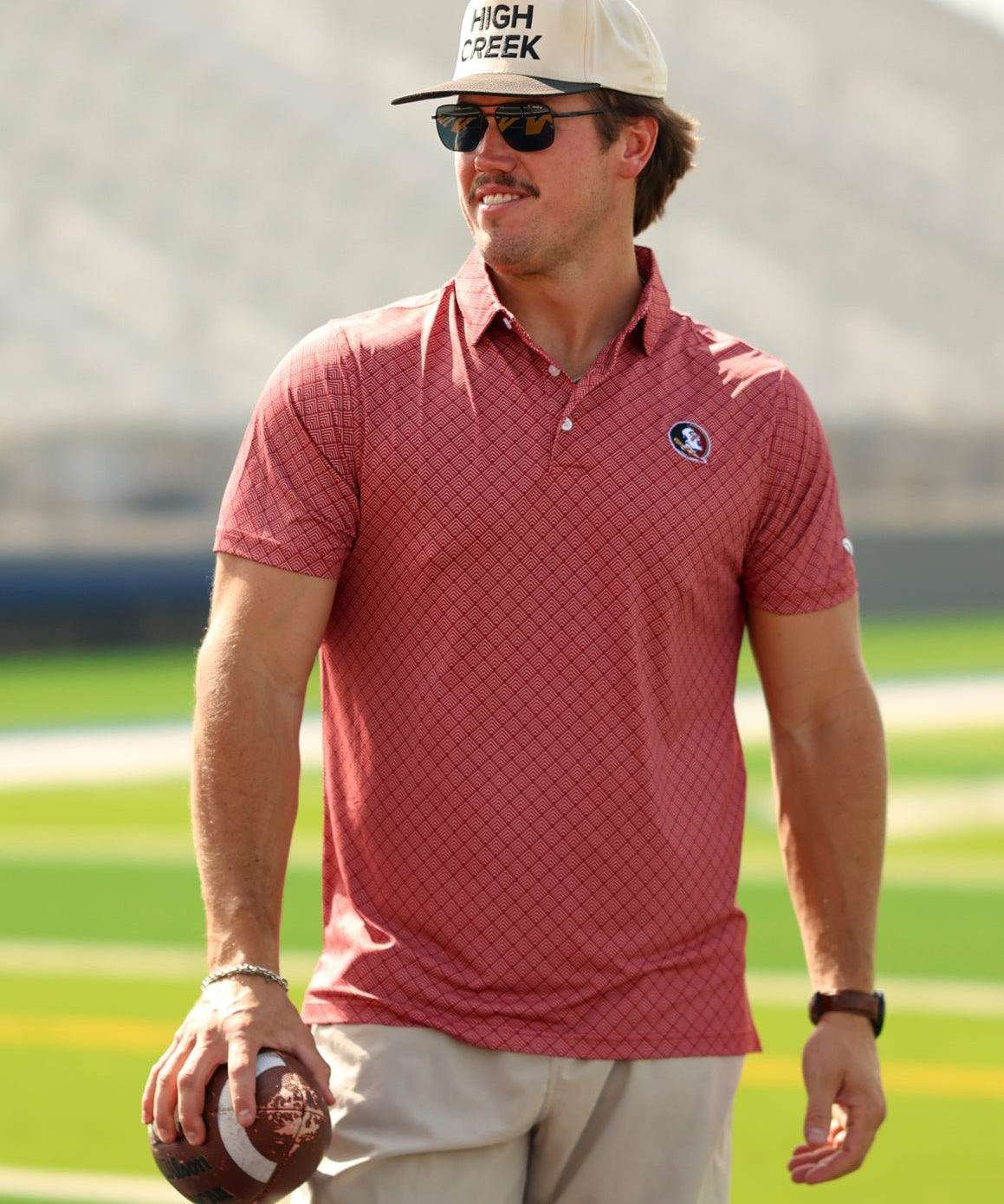 Florida State University Lux Chevron Polo - High Creek