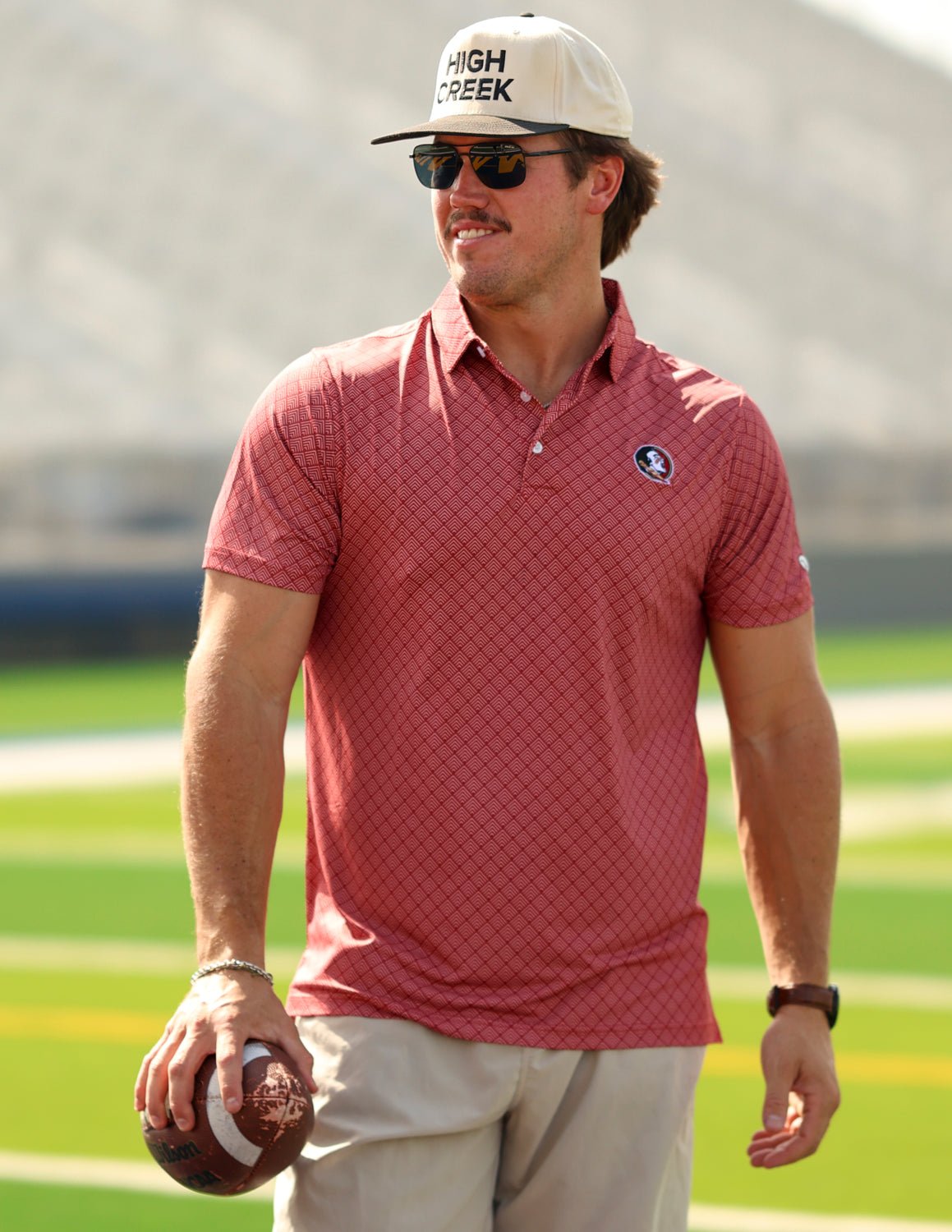 Florida State University Lux Chevron Polo - High Creek