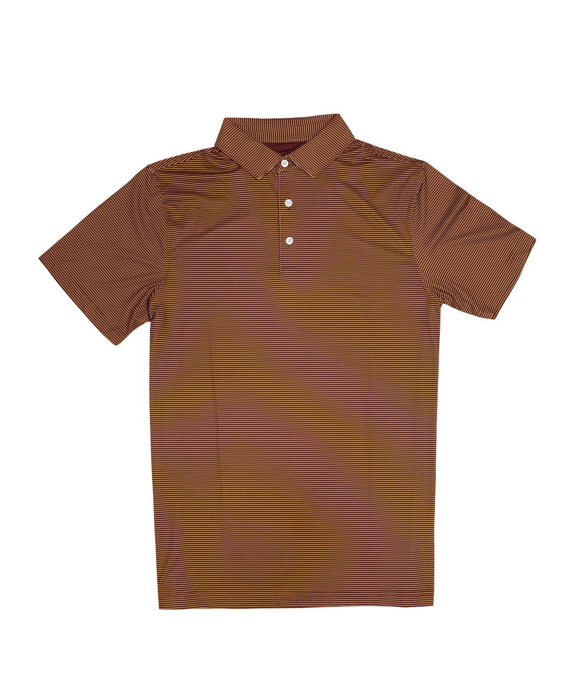 Hairline Stripe Polo Maroon and Gold - High Creek
