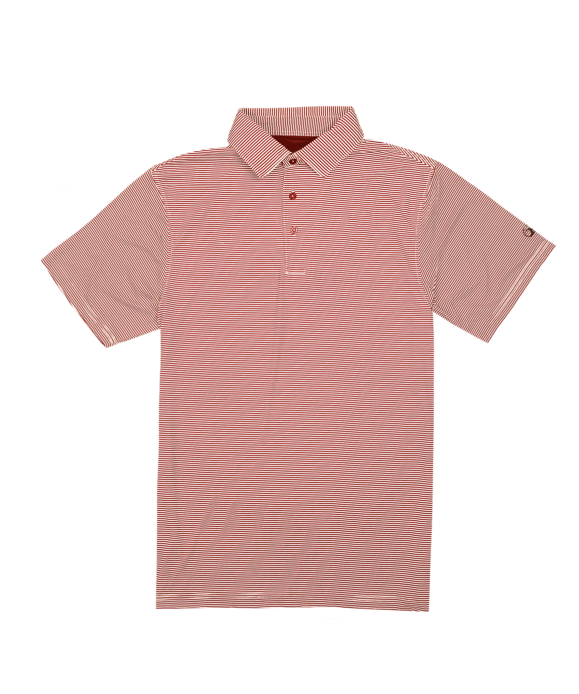 Hairline Stripe Polo Maroon and White - High Creek
