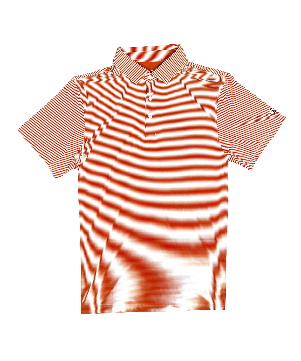 Hairline Stripe Polo Orange and White - High Creek