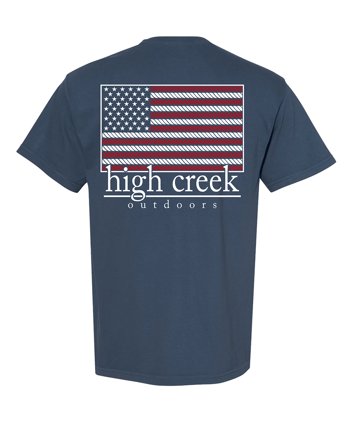 High Creek American Flag Short Sleeve Blue Jean - High Creek