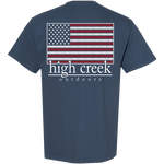 High Creek American Flag Short Sleeve Blue Jean - High Creek