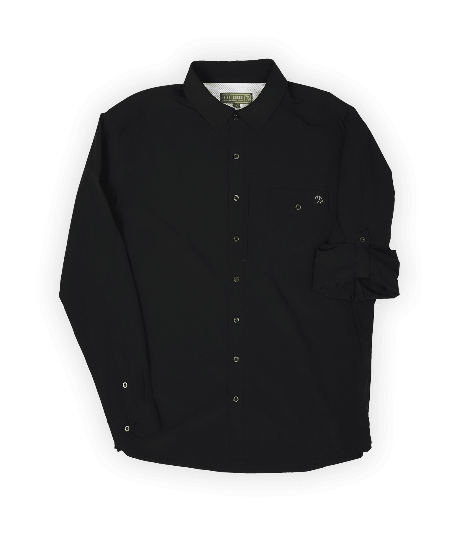 High Creek Long Sleeve Fishing Shirt Black - High Creek