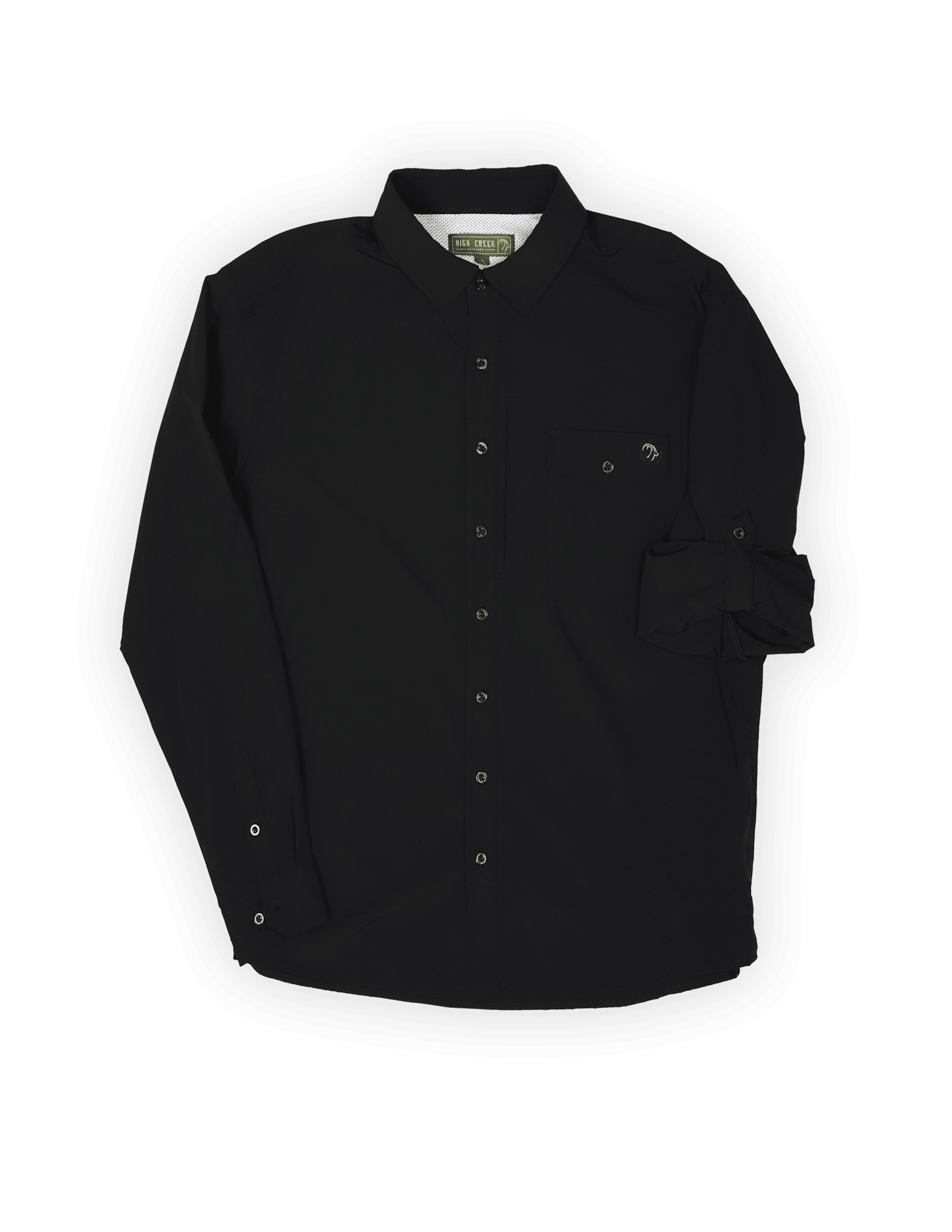 High Creek Long Sleeve Fishing Shirt Black - High Creek